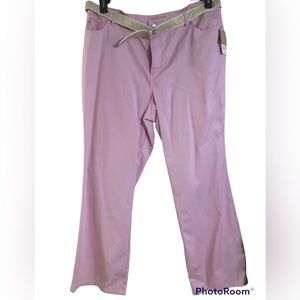 NWT Kate Hill pink cotton casual pants. Size 18.